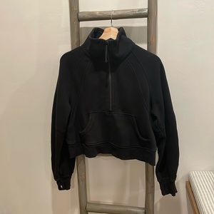 Black Luluemon Oversized Scuba Half Zip,  XS/S